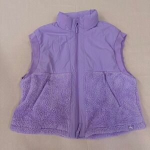Lavender sherpa zip-up vest 💜